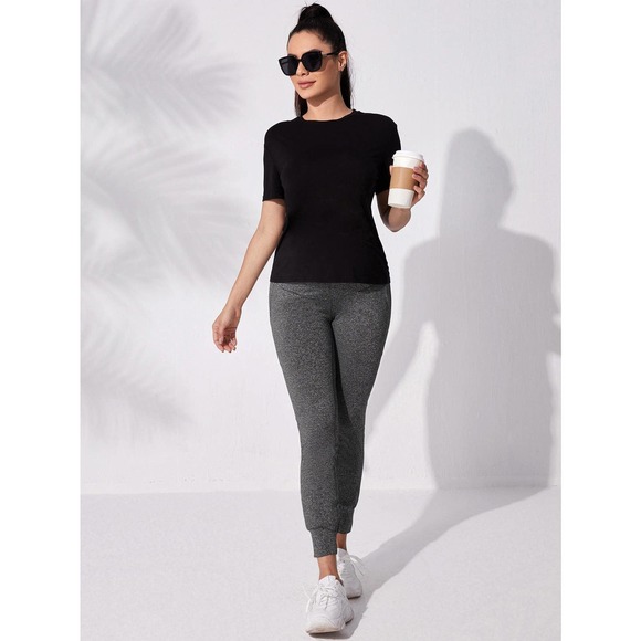 Maternity Marled knit high waist leggings with pockets - Picture 5 of 5